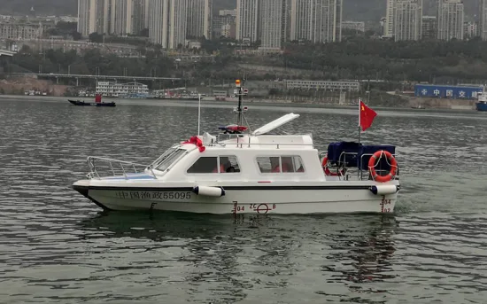 21 ft. 6,38 m langes FRP-Boot mit Außenbord oder Steuerbord, offizielles Patrouillenboot